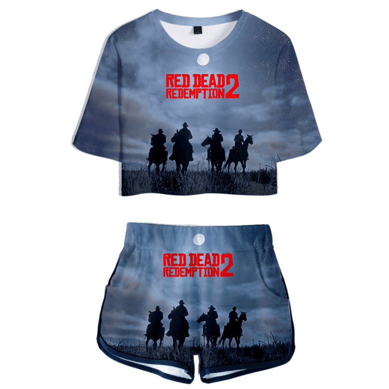 Red Dead Redemption T-Shirt and Shorts Suits - D
