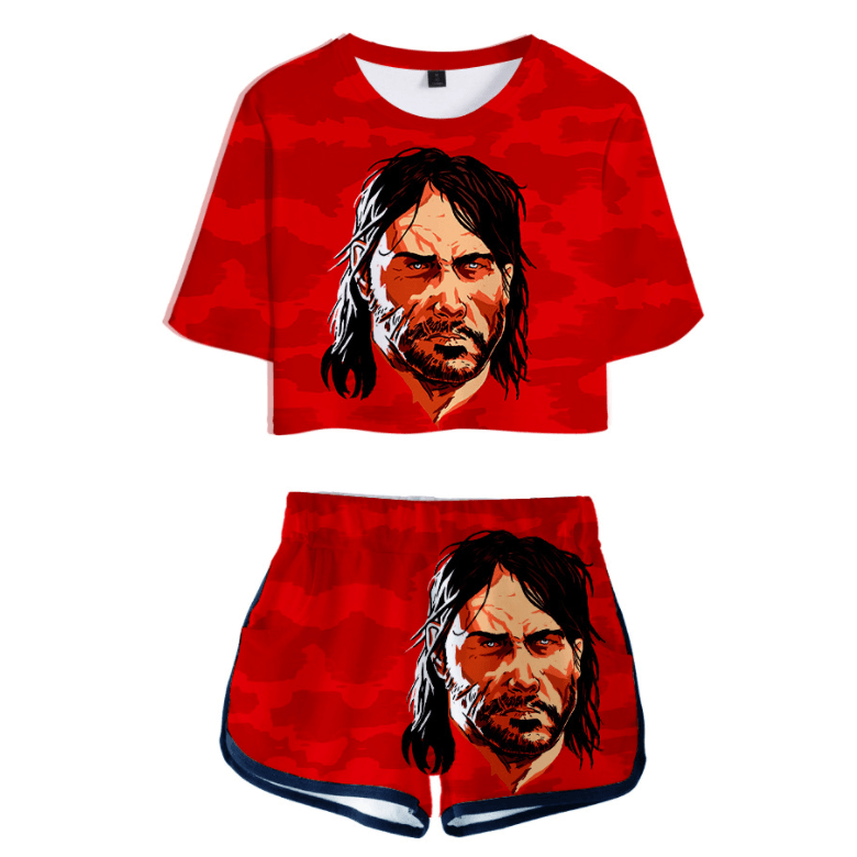 Red Dead Redemption T-Shirt and Shorts Suits - J