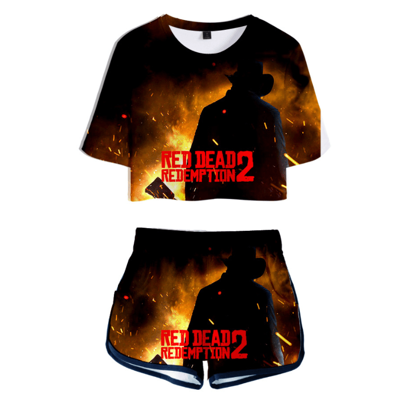 Red Dead Redemption T-Shirt and Shorts Suits - S