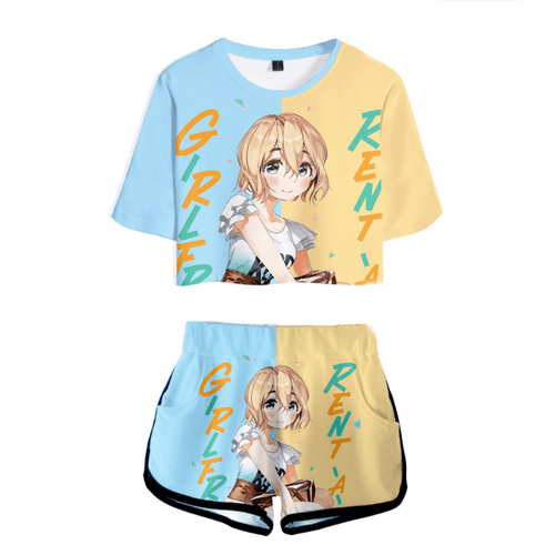 Rent-a-Girlfriend Anime T-Shirt and Shorts Suit - B