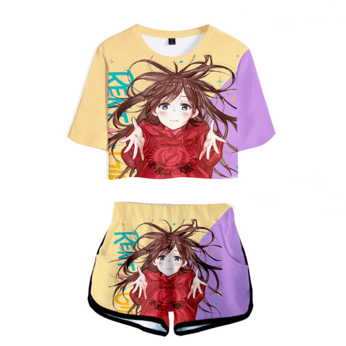 Rent-a-Girlfriend Anime T-Shirt and Shorts Suit - D