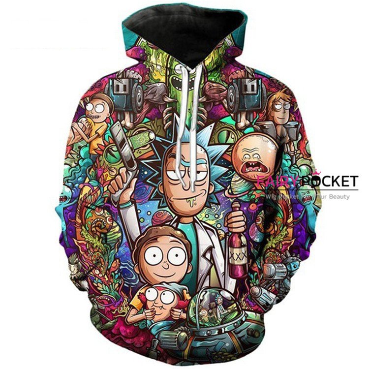 Rick and Morty All in One Multicolor Hoodie