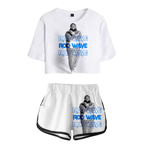 Rod Wave T-Shirt and Shorts Suits - C