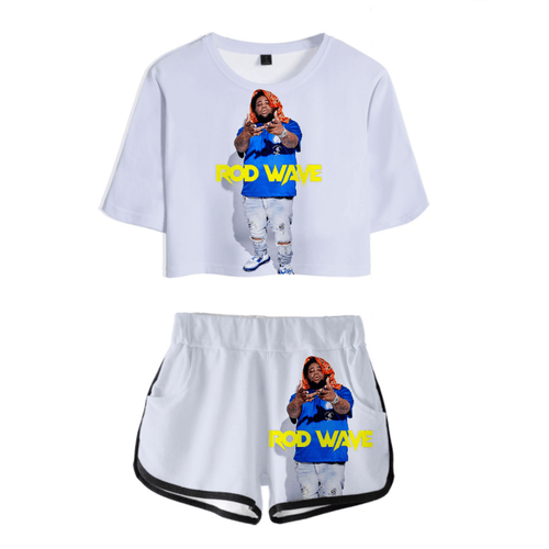 Rod Wave T-Shirt and Shorts Suits - F