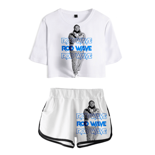 Rod Wave T-Shirt and Shorts Suits - H