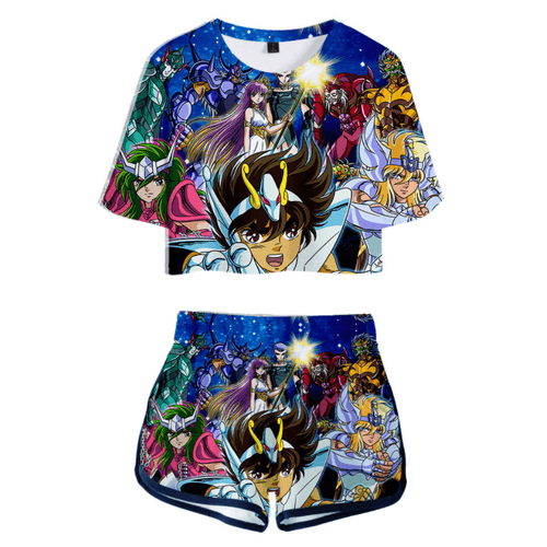 Saint Seiya T-Shirt and Shorts Suits - B