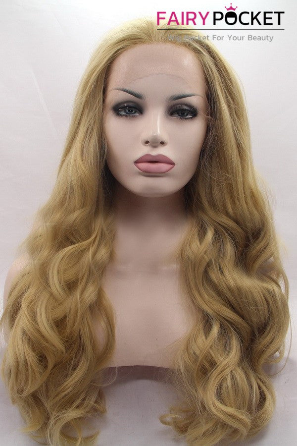 Sand Brown Long Wavy Lace Front Wig