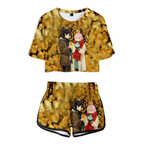 Shikimori's Not Just a Cutie Anime T-Shirt and Shorts Suit - E