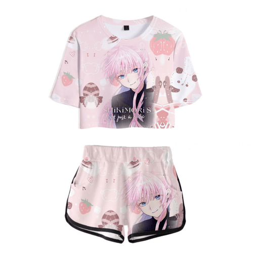 Shikimori's Not Just a Cutie Anime T-Shirt and Shorts Suit - F