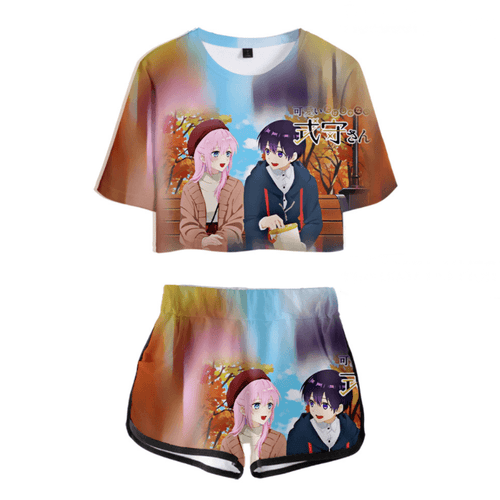 Shikimori's Not Just a Cutie Anime T-Shirt and Shorts Suit - G
