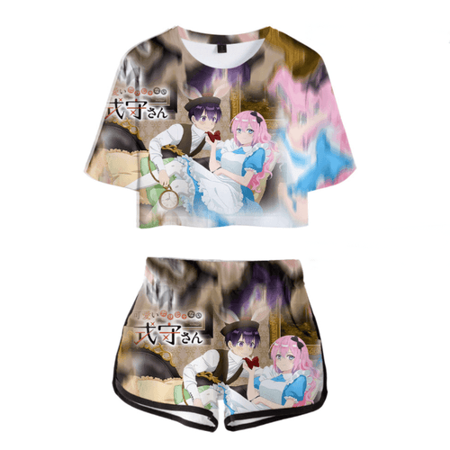Shikimori's Not Just a Cutie Anime T-Shirt and Shorts Suit - J