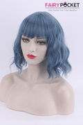Short Wavy Blue Lolita Wig