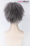 Short Straight Grey to White Ombre Basic Cap Wig