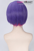 Short Wavy Purple to Pink Basic Cap Wig