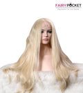 Sparkling Blonde Gorgeous Long Straight Synthetic Lace Front Wig