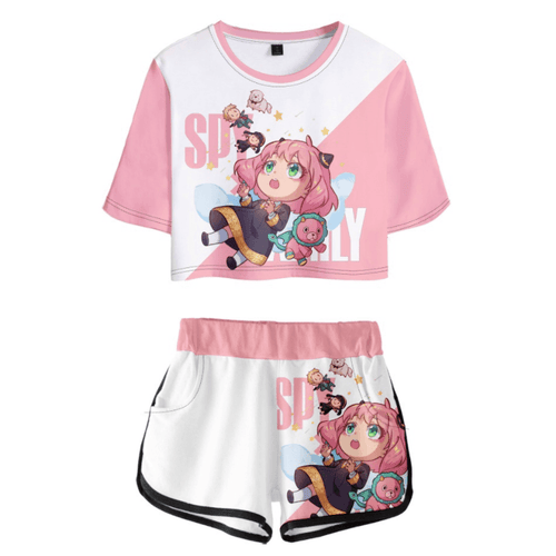 Spy×Family Anime T-Shirt and Shorts Suit - C