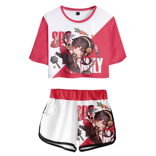 Spy×Family Anime T-Shirt and Shorts Suit - D