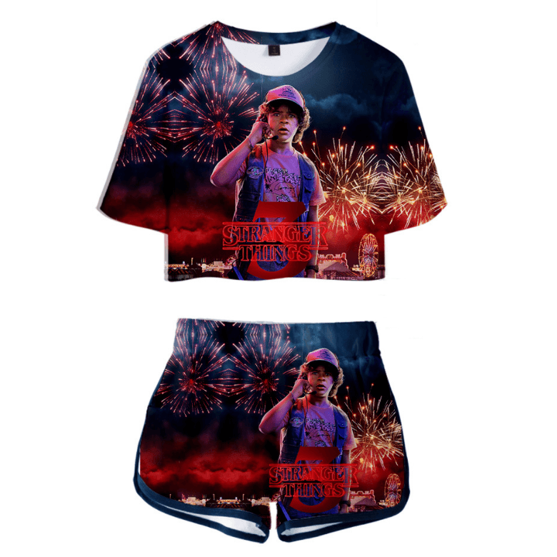 Stranger things 3 T-Shirt and Shorts Suits - F