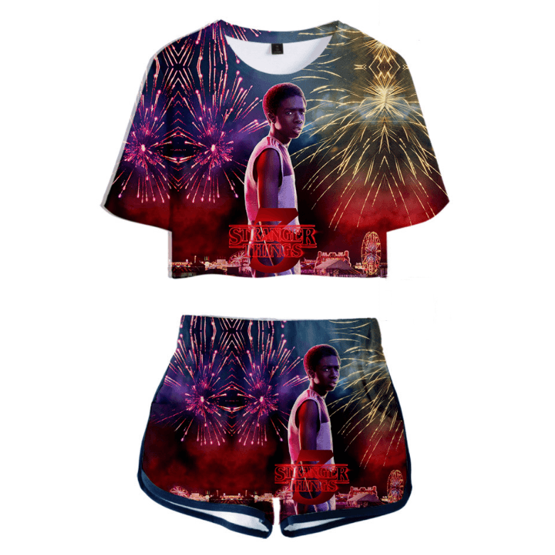 Stranger things 3 T-Shirt and Shorts Suits - G