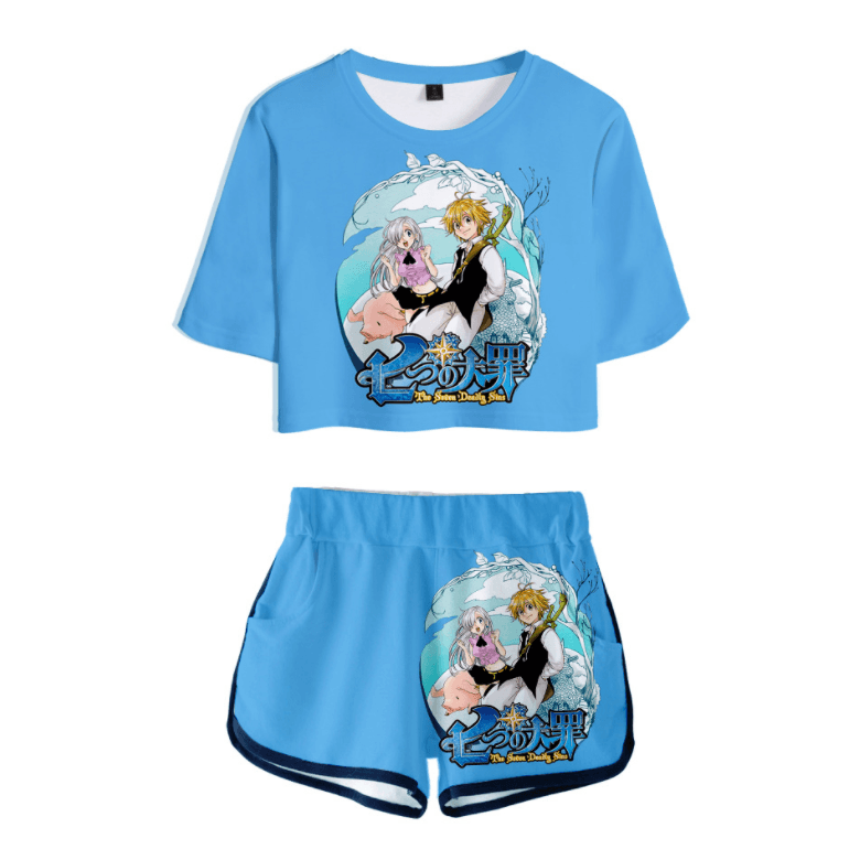 The Seven Deadly Sins T-Shirt and Shorts Suits - B