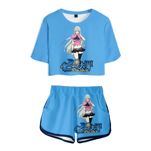The Seven Deadly Sins T-Shirt and Shorts Suits - C