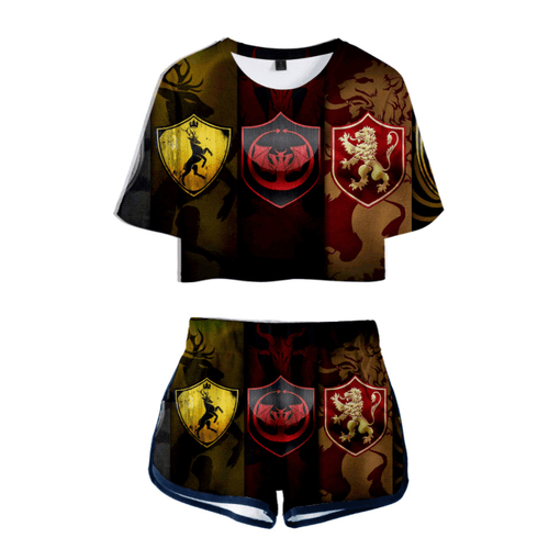 The Seven Deadly Sins T-Shirt and Shorts Suits - E