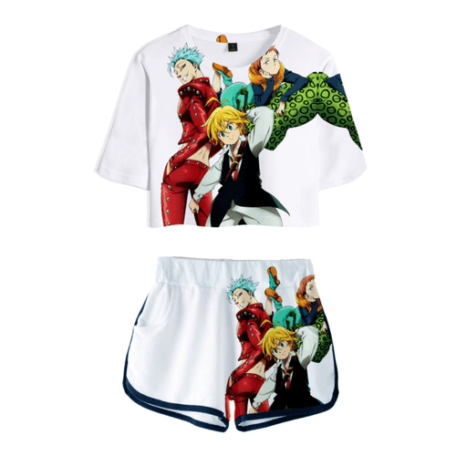 The Seven Deadly Sins T-Shirt and Shorts Suits - J