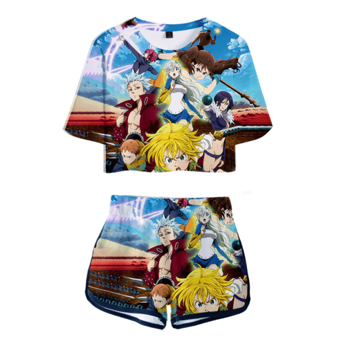 The Seven Deadly Sins T-Shirt and Shorts Suits - X
