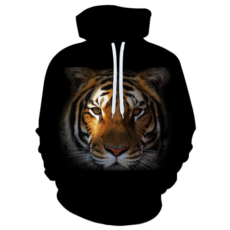 Tiger Animal Hoodie - W