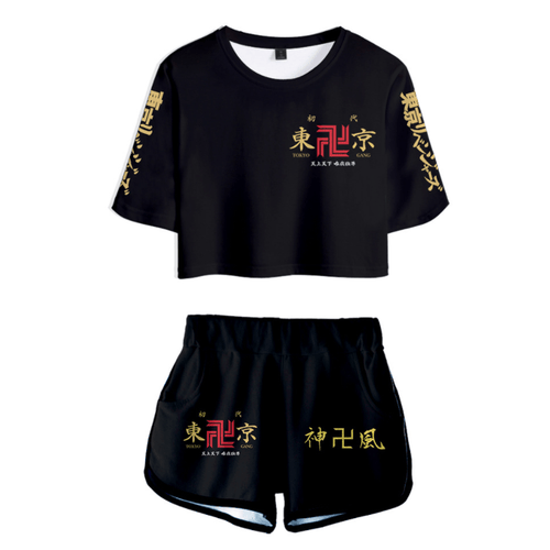 Tokyo Revengers T-Shirt and Shorts Suits - D