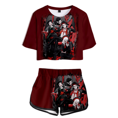 Visual Prison Anime T-Shirt and Shorts Suit - I
