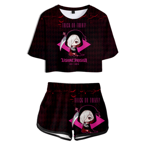 Visual Prison Anime T-Shirt and Shorts Suit - J
