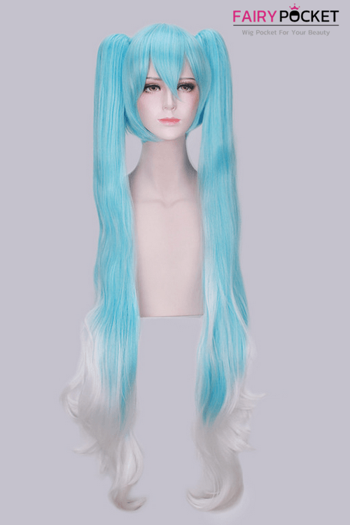 Vocaloid Miku Anime Cosplay Wig - Blue and White