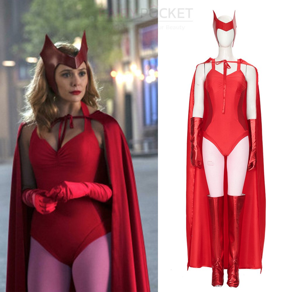 WandaVision Scarlet Witch Cosplay Costume – FairyPocket Wigs