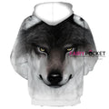 Wolf Animal Hoodie - W