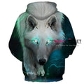Wolf Animal Hoodie - L