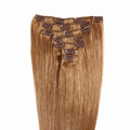 Light Brown Straight Clip In Remy Human Hair Extentions