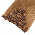 Light Brown Straight Clip In Remy Human Hair Extentions
