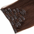 Dark Brown Straight Clip In Remy Human Hair Extentions