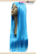 Ocean Blue Long Straight Lace Front Wig