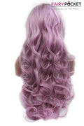 Black to Grey and Pink Long Curly Lace Front Wig