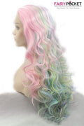 Rainbow Curly Lace Front Wig