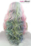 Rainbow Curly Lace Front Wig