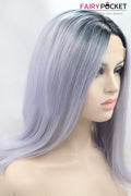 Nature Black to Grey Medium Straight Lace Front Wig